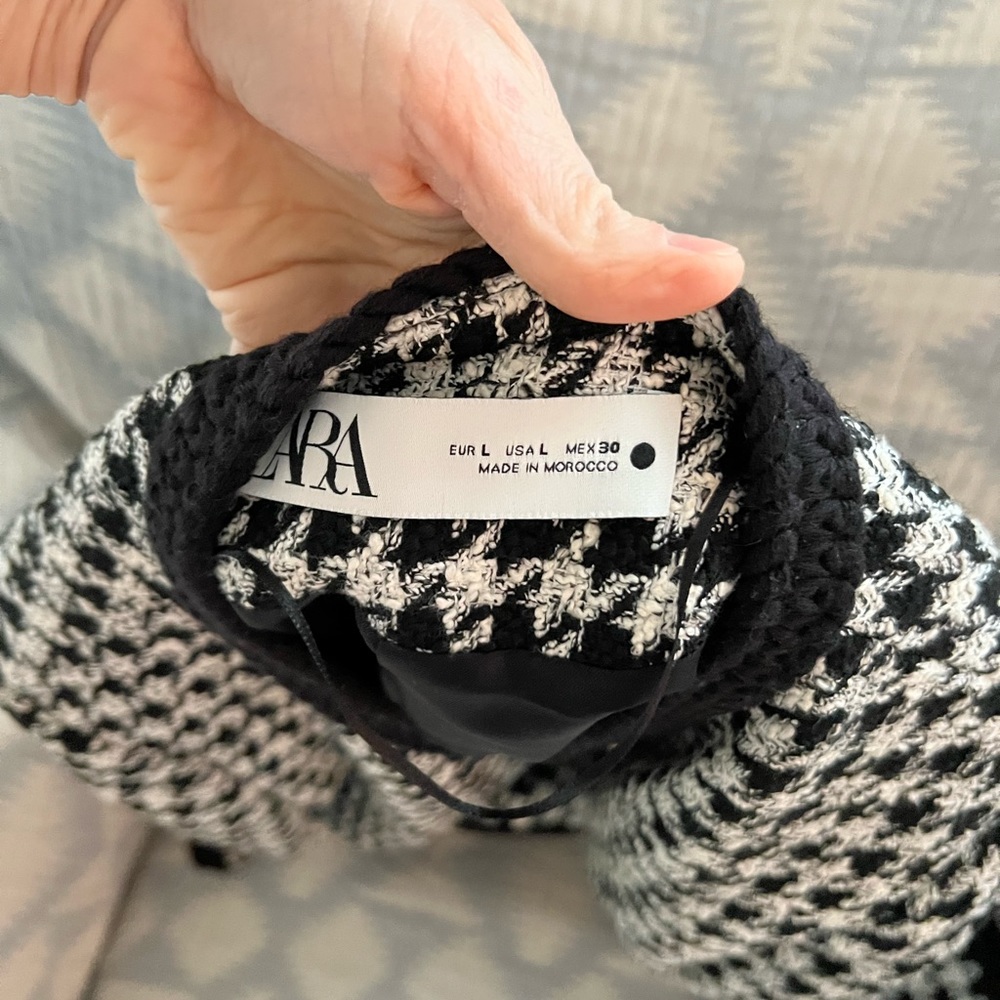 Zara tweed jacket size Large - Picture 2 of 2